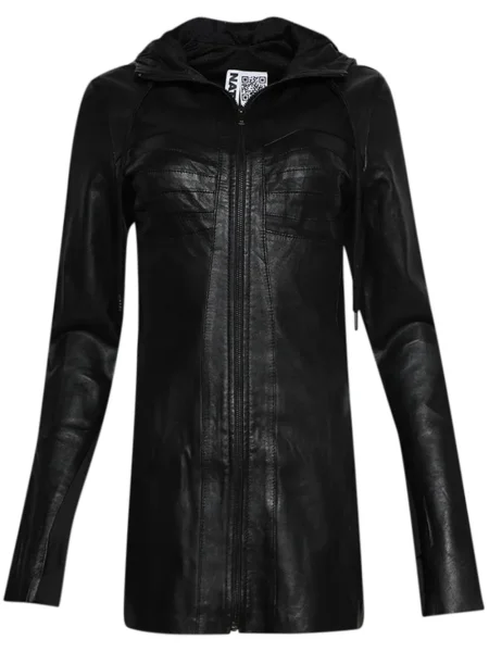 Mała sukienka mini Natasha Zinko skórzana garniturowa czarna