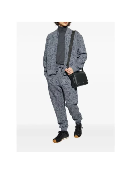 Kurtka bomber Etro z logo niebieski