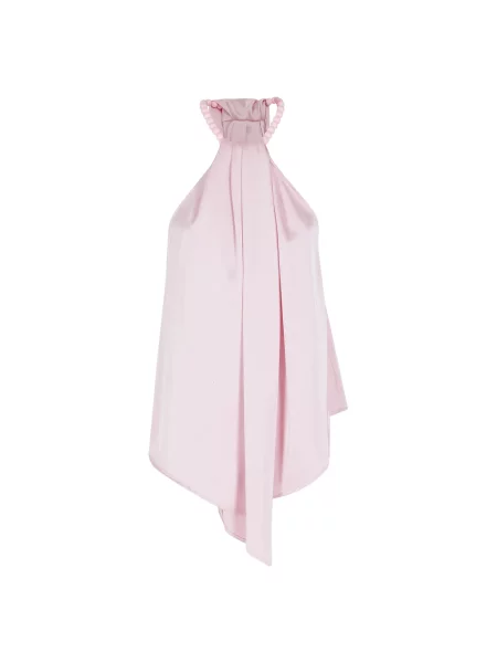 Top Isabelle Blanche z perełkami różowy