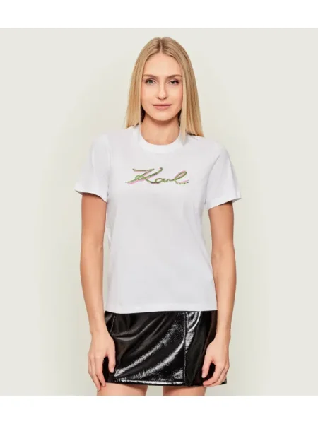 Karl Lagerfeld Tricou | regular fit alb