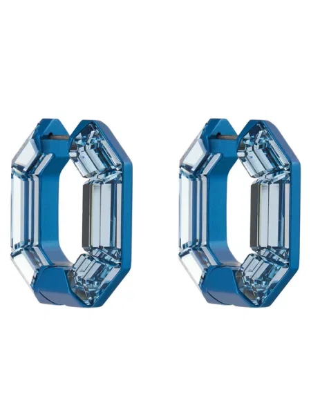 Swarovski Uhani / svetlo / transparentna modra