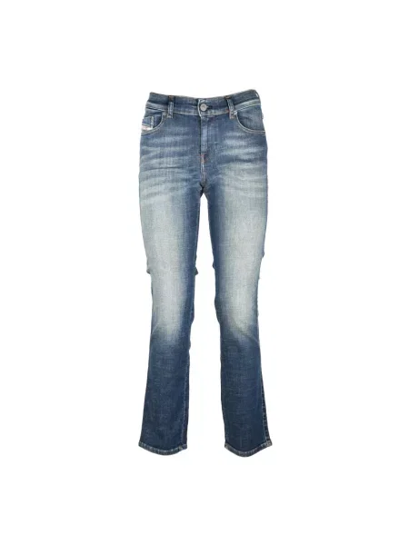 Jeansy straight leg Diesel niebieskie