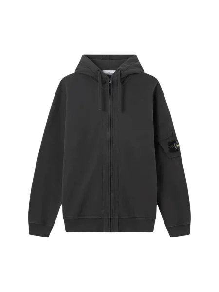 Bluza z kapturem Stone Island z kapturem z kamieniami szara