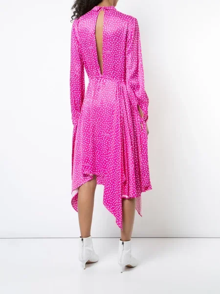 Rochie Off-white din satin cu imagine de costum alb