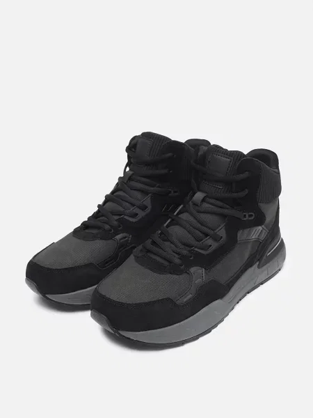 Черевики YUKI текстиль/замша чорний