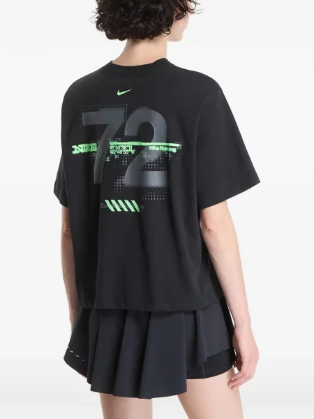 Tricou Nike cu imagine din fleece cu dungi de tigru albastru