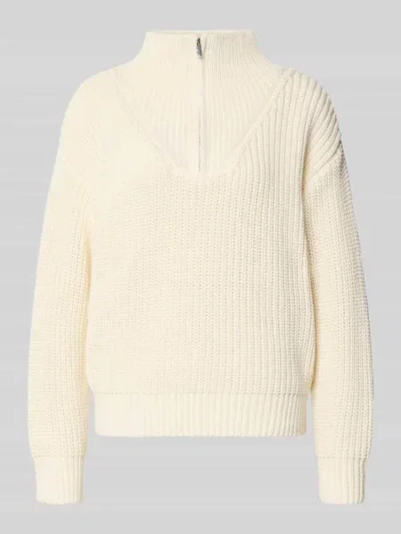 Bluza z kołnierzem o kroju regular fit z imitacji dzianiny Fynch-hatton