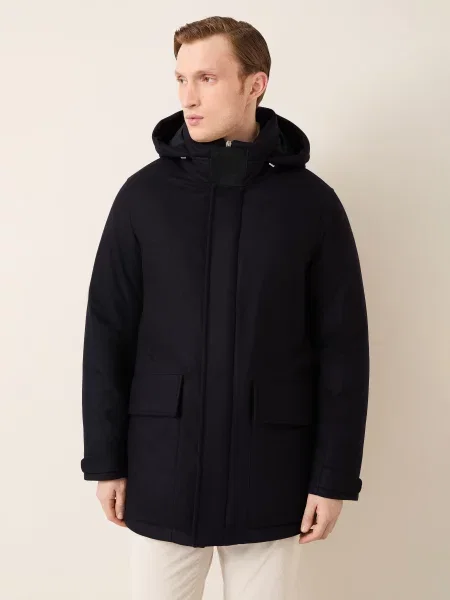 Zegna Péřová Bunda tmavě modrá