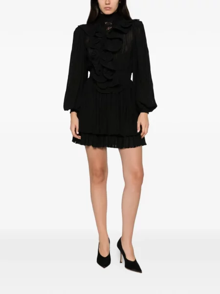 Rochie mini Babylone Paris cu volane negru