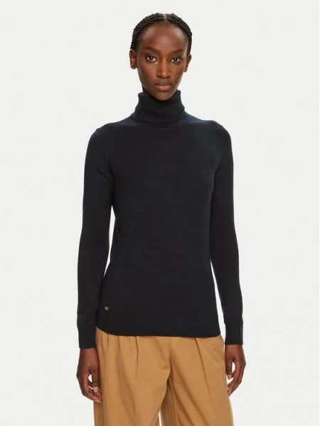 Lauren Ralph Lauren Bluză cu gât Bleumarin
