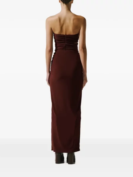 Rochie maxi Baobab fără bretele maro