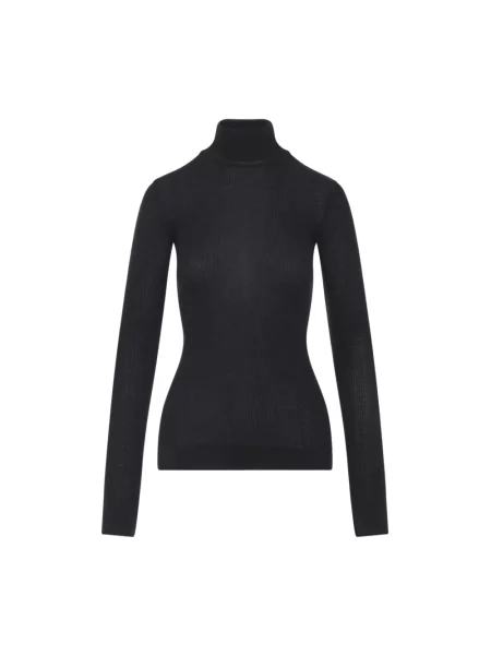 Sweter z golfem Lemaire wełniany szary