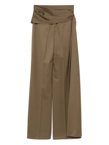 Pantaloni Giuseppe Di Morabito drapate verde