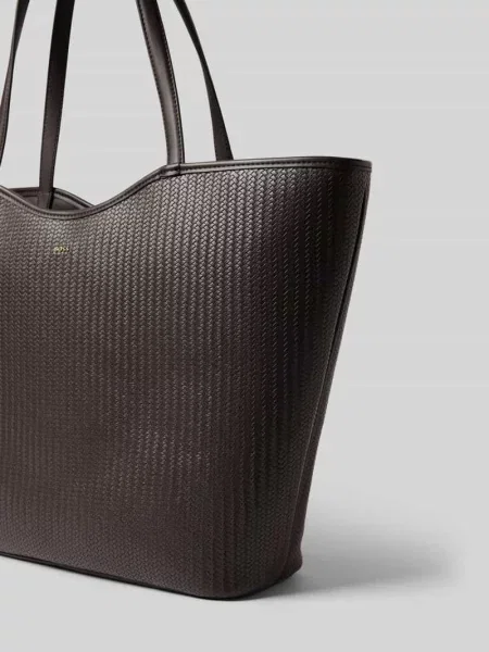 Torba shopper z aplikacją z metką model ANETT' Boss brązowa