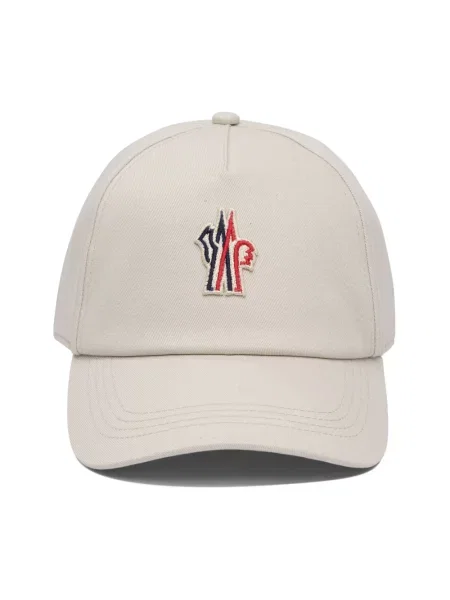 Czapka z daszkiem Moncler z logo beżowa