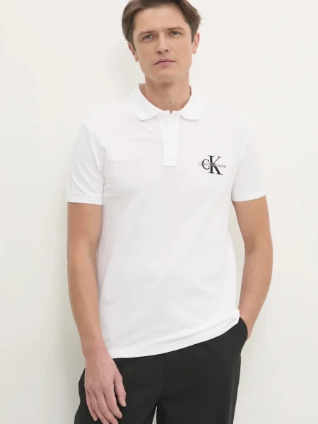 Calvin Klein Jeans Πόλο λευκό