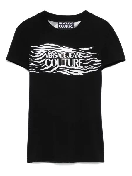 Tricou Versace Jeans Couture cu imagine negru