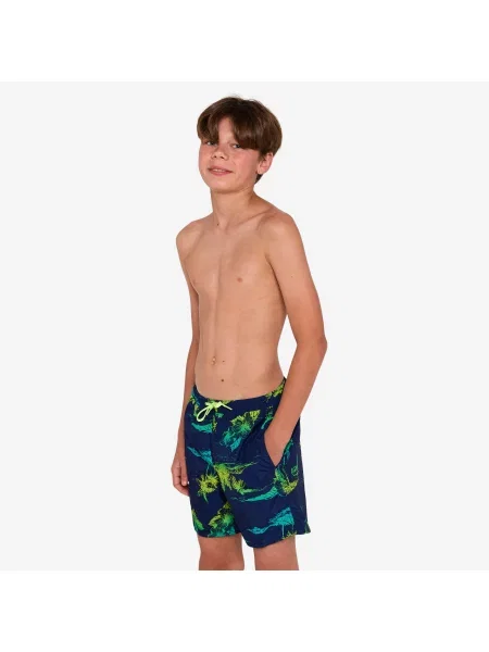 Chłopięce szorty kąpielowe Decathlon Stories ciemnoniebieskie niebieskie