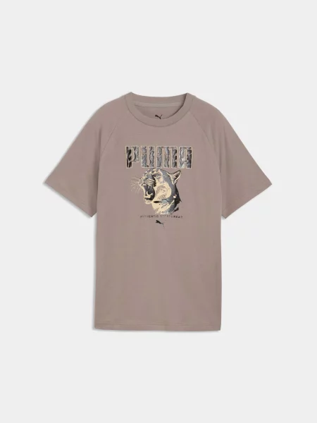 Дитяча Футболка PUMA Graphics Animal Relaxed Tee комбінований верх бежевий