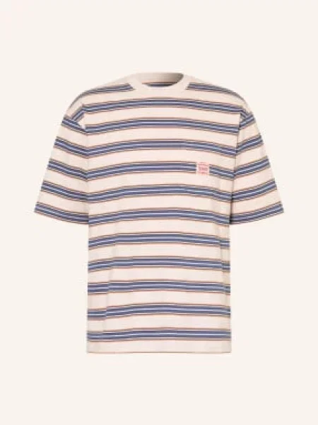 Levi's® Tričko světle šedá / koňaková / modrá bílé