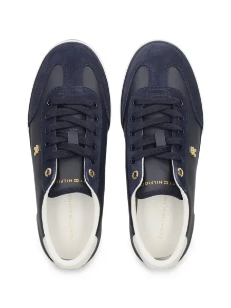 Szarvasbőr sneaker Tommy Hilfiger autogrammal kék
