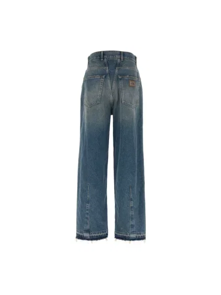 Szerokie jeansy Dolce And Gabbana niebieskie