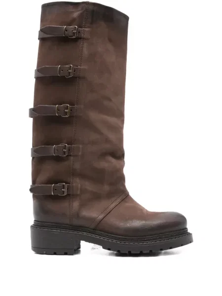 Botine Metisse cu cataramă maro
