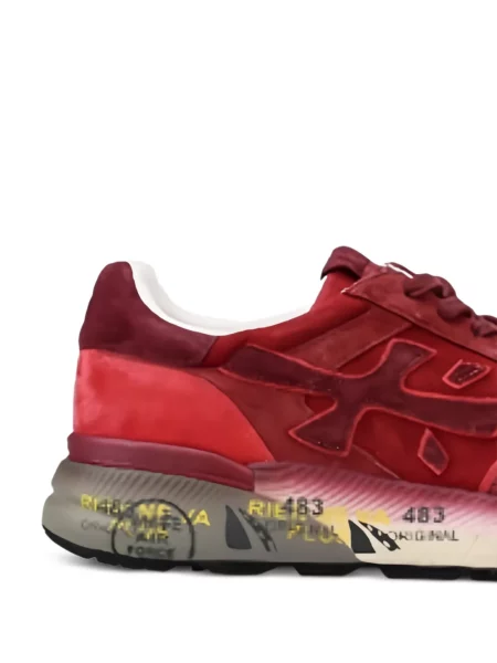 Sneakerși Premiata din piele de căprioară roșu