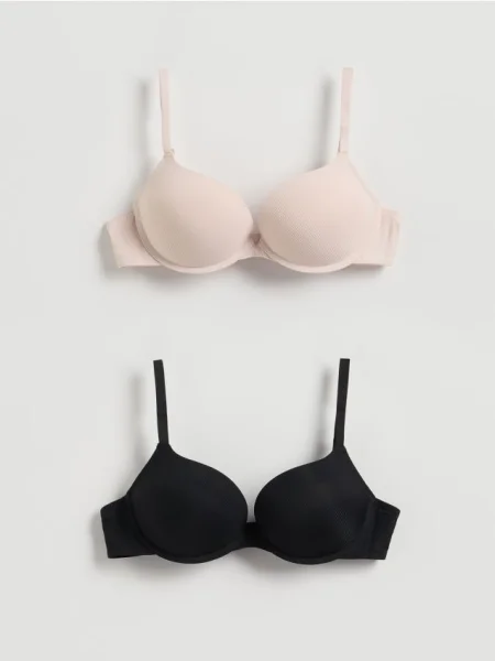 Reserved Sutien super push-up 2 pack negru