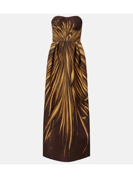 Rochie Oscar De La Renta cu imagine maro