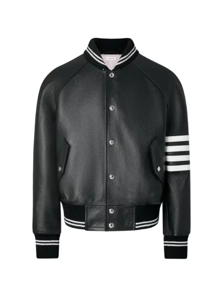 Geanta de piele Thom Browne negru