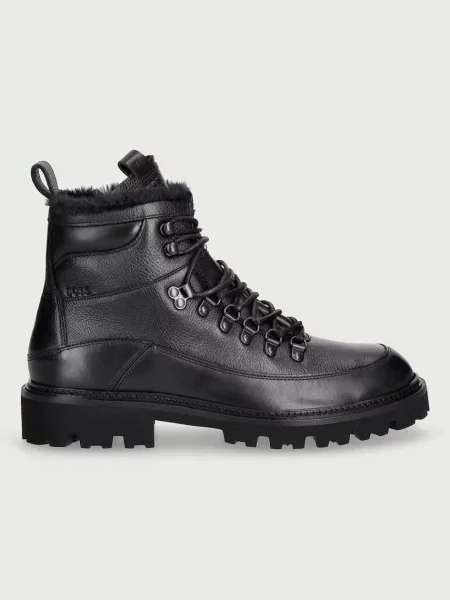 Botine Boss din piele negru