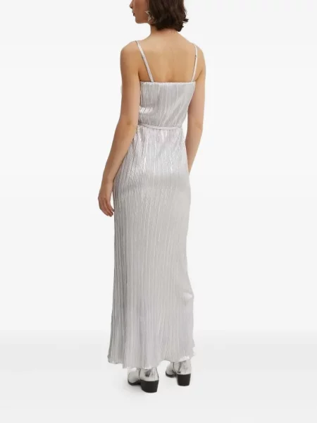 Πλισέ κοστούμι μάξι φόρεμα Never Fully Dressed γκρι