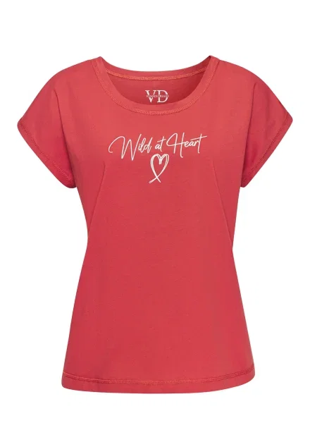 VIVANCE Bluză de noapte roșu alb