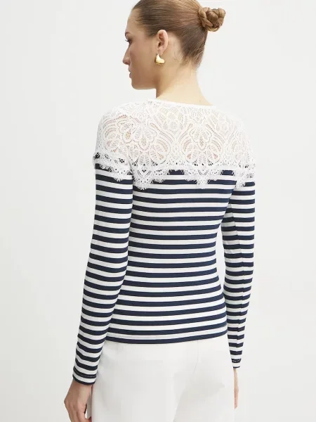 Morgan Bluză Bleumarin alb