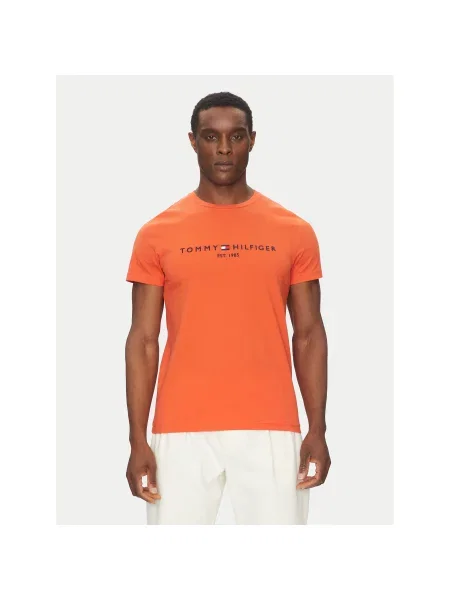 Tommy Hilfiger T-shirt Logo Regular Fit narančasta