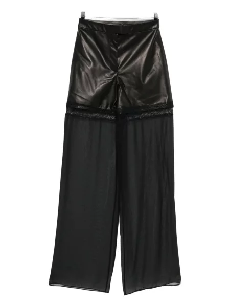 Kožne hlače Nensi Dojaka crna