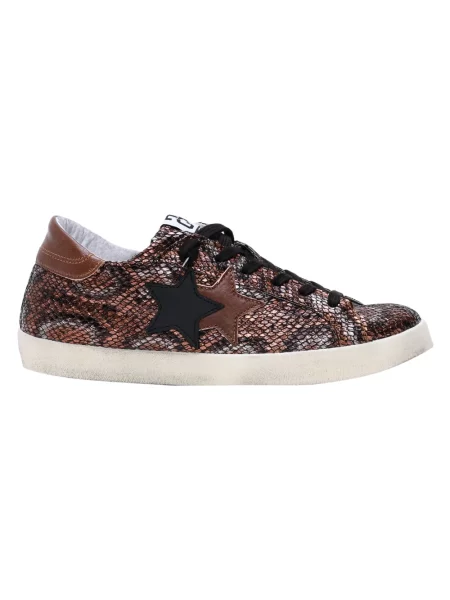 Sneakersy 2star skórzane brązowe