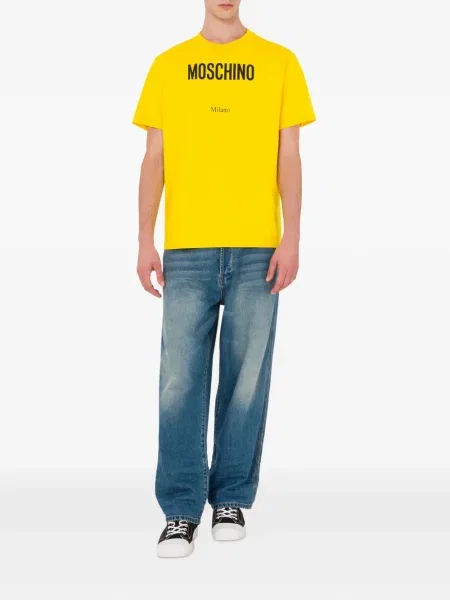 Tricou Moschino cu imagine galben