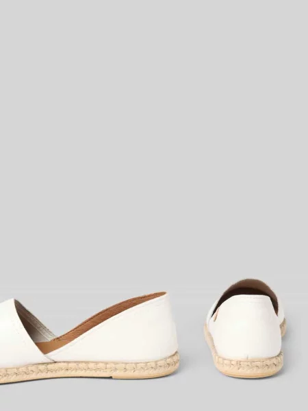 Espadryle ze skóry model CARMEN' Verbenas białe