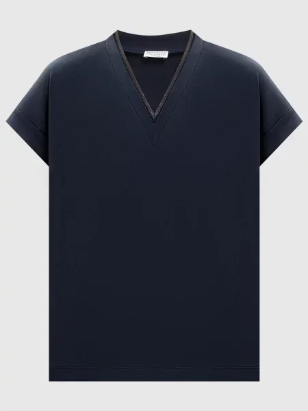 Футболка Brunello Cucinelli синяя