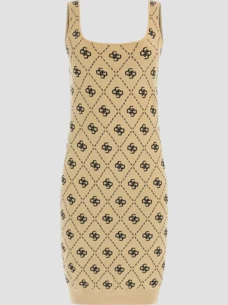 Платье миди Guess бежевое