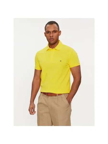 Tommy Hilfiger Polo majica Slim Fit rumena