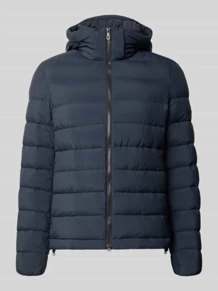 Kurtka pikowana o kroju slim fit z zamkiem błyskawicznym dwustronnym Peuterey granatowa