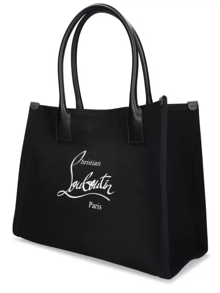 Plátěná kabelka Christian Louboutin čierna