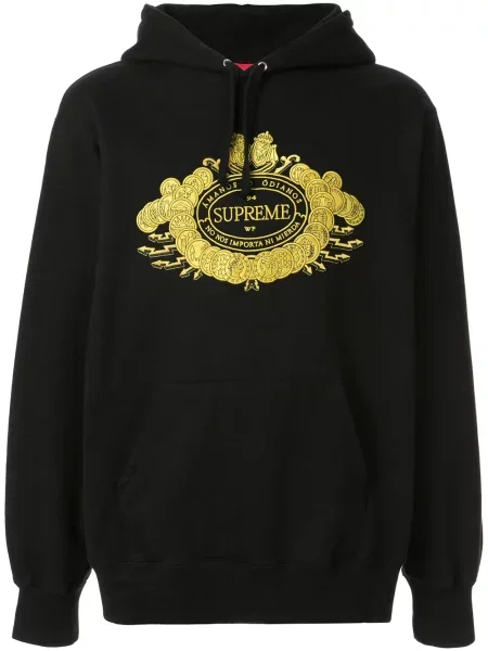 Суичър с качулка Supreme черно