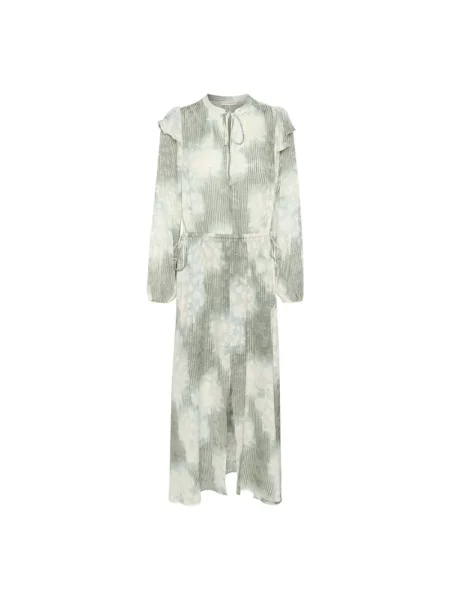 Sukienka maxi Inwear w kwiatki zielona