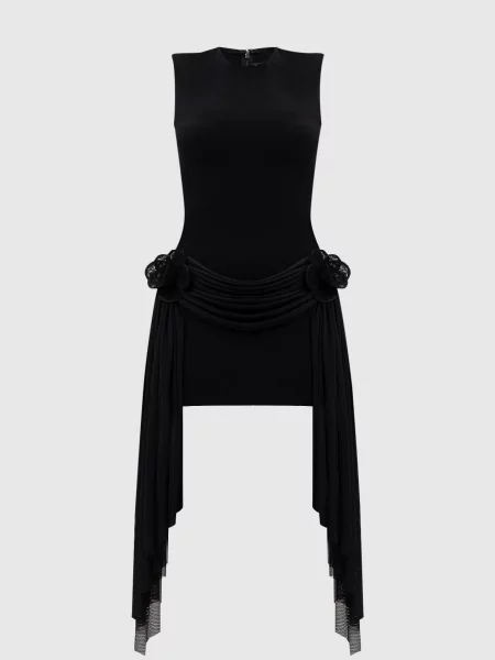 Сукня міні з аплікаціями David Koma чорна