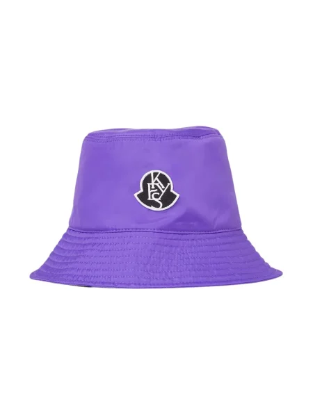 Kapelusz Moncler z logo fioletowy