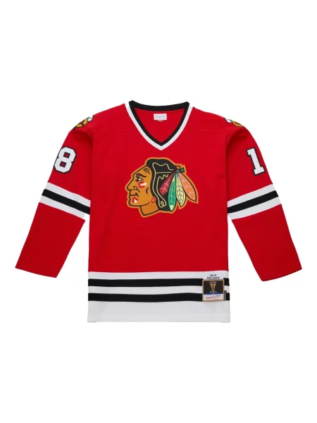 Cămașă Mitchell & Ness din jerseu roșu